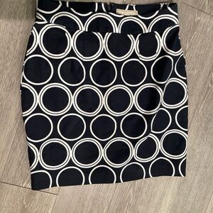 Banana Republic Black and White Circle Mini Skirt
